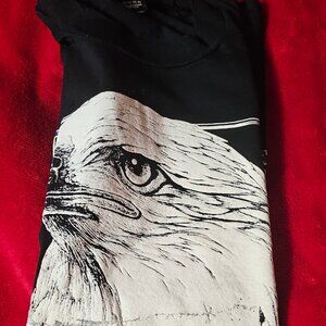 Vintage Eagle T Shirt Adult Black Smokey Mountains Animal Nature Outdoor Size L